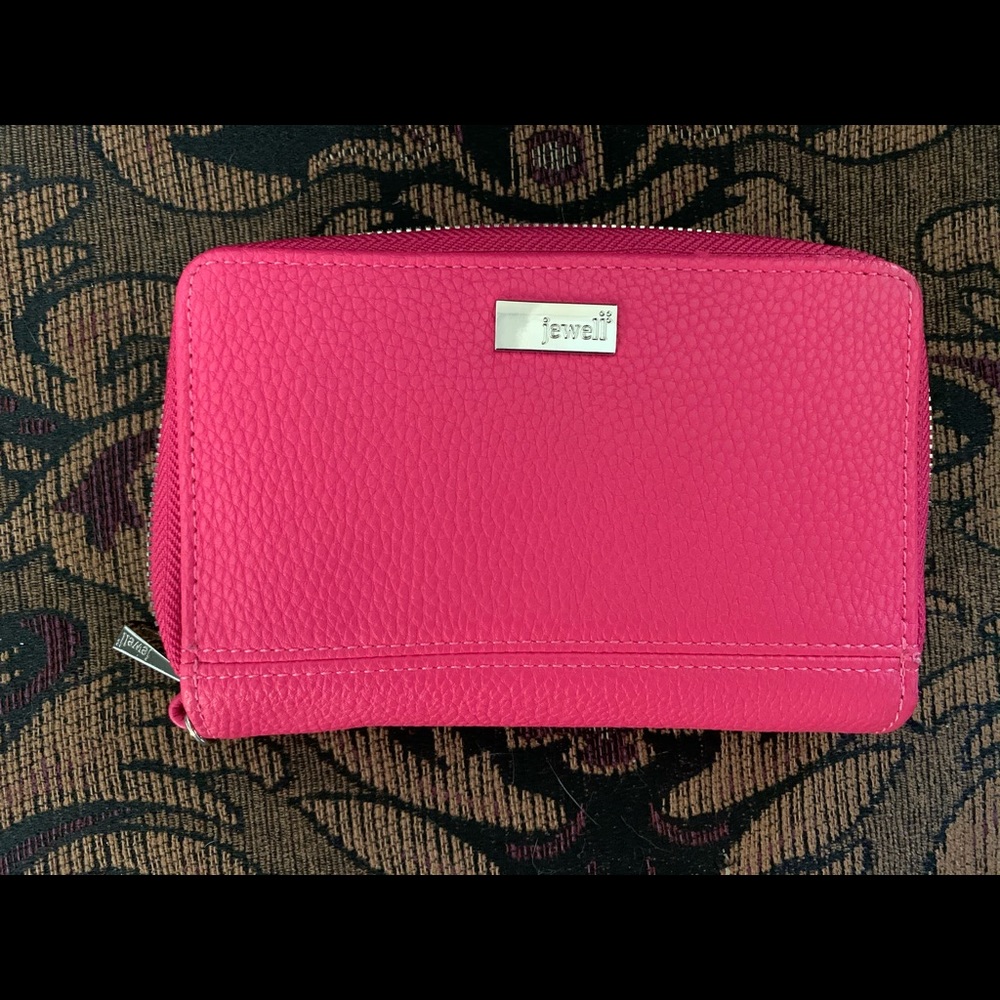 Rolling Jewell wallet in URU Candy Pink Pebble